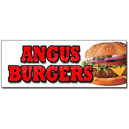 Amistad 24 in. Angus Burgers Decal Sticker - Broiled Charbroiled Cheeseburgers Beef USDA AM2160291